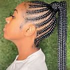 Stitch cornrow ponytail